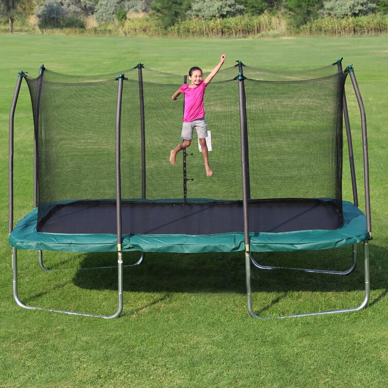 Long rectangle outlet trampoline